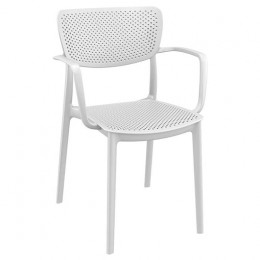Loft white armchair PP 54x53x82cm 20.0415