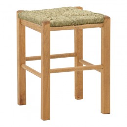Coffee shop stool with mat Oligor-Charchie I pakoworld walnut wood 35x35x78cm