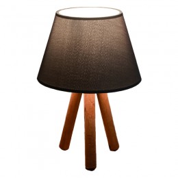 Table lamp PWL-1071 pakoworld Ε27 black-walnut D22x32cm