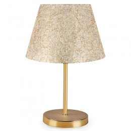 Table lamp PWL-1074 pakoworld Ε27 beige-golden D22x37cm