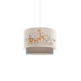 Children's ceiling light PWL-1097 pakoworld E27 white-grey-orange D30x70cm