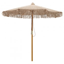 Professional umbrella Renny pakoworld beige macrame - beech wood Φ2.5me