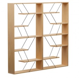 Bookcase Tars pakoworld sonoma-black 168x24x157cm