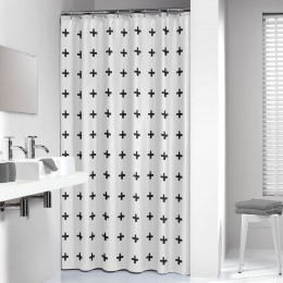 Signs Black Sealskin Bathroom Curtain Textilene 180x200cm