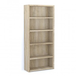 LINES BOOKCASE 4SHELVES HONEYCOMB SONOMA CHIPBOARD WITH MELAMINE CARTA 79x29xH180cm E1 PRC