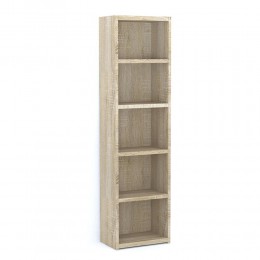 LINES BOOKCASE 4SHELVES HONEYCOMB SONOMA CHIPBOARD WITH MELAMINE CARTA 46x29xH180cm E1 PRC
