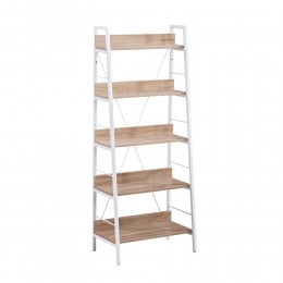 ONE STEP UP BOOKCASE 5SHELVES CHIPBOARD WITH MELAMINE SONOMA WHITE 60x35xH149cm E1 PRC