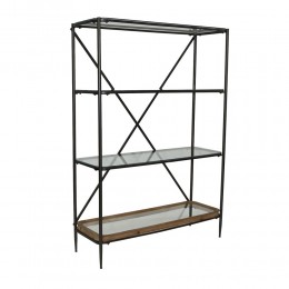 MARAIS BOOKCASE 4SHELVES METAL NATURAL 127x43xH184cm E1 PRC
