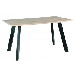 BAXTER Table 140x80cm Steel Black/Sonoma