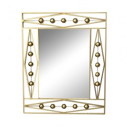 Mirror Roteron Inart gold metallic 80x2x100cm
