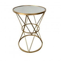 Coffee table Vogaton Inart gold metal 40x40x56cm