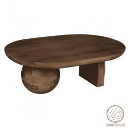 Coffee table Kane Inart brown solid acacia wood 110x72x38cm