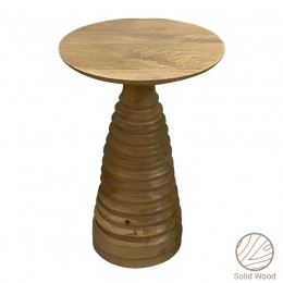 Side table Souler Inart brown solid mango wood D38x56cm