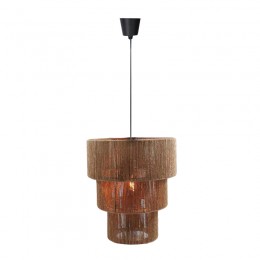 Ceiling light Populy Inart E27 brown paper rope D44x186cm