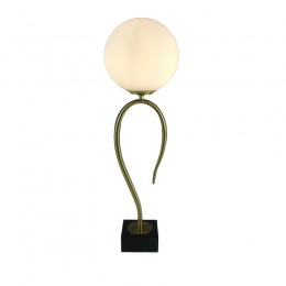 Table lamp Pinnacle Inart E27 gold metal-glass D20x65cm