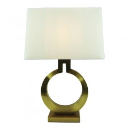 Table lamp Prism Inart E27 gold metal-cream fabric D35x54cm