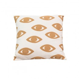 Pillow Eyes Inart natural-white 45x45x2.5cm