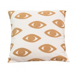 Pillow Eyes Inart natural-white 60x60x2.5cm