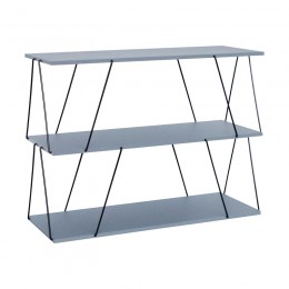 Side table-shelf Tars pakoworld grey-black 120x30x9.cm