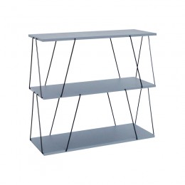 Side table-shelf Tars pakoworld grey-black 80x30x69.2cm