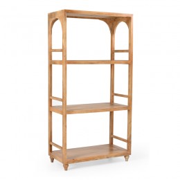 Novel Inart bookcase solid acacia wood 76x40.5x152cm