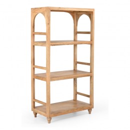Novel Inart bookcase solid acacia wood 66x35.5x127cm