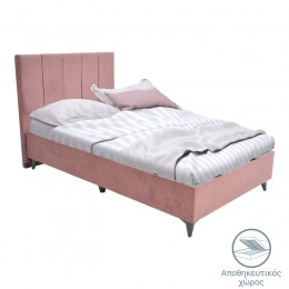 Single bed Dreamland pakoworld with storage space rotten apple  fabric 120x200cm
