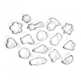 Stainless steel cookie cutters "Misty" set of 15pcs 10-186-014