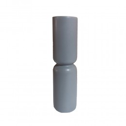 Terra ceramic vase grey D8,5xH32,5cm