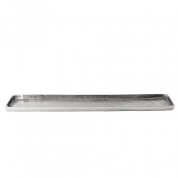 Stella tray aluminium silver 79x13xH3cm