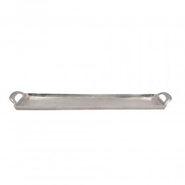 Adoro tray aluminium silver 61x16xH4cm
