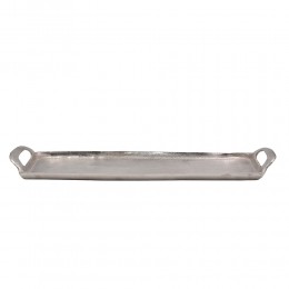 Adoro tray aluminium silver 53x15xH4cm
