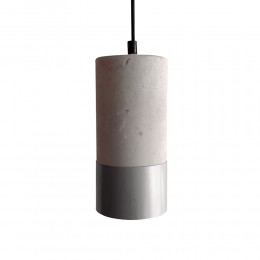 Strip pendant lamp concrete/metal D9,5xH20cm