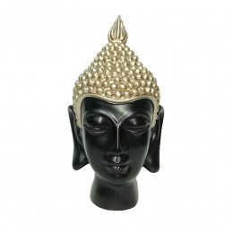 Namibi deco Buddha polyresin black/gold 16x15xH30c