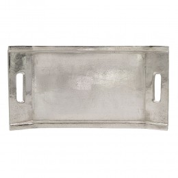 Offro tray aluminium silver 37x19,5xH3,5cm
