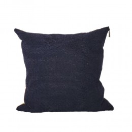 Glam deco cushion velvet blue/gold 45x45cm