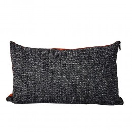 Tuil deco cushion velvet anthracite/maroon 30x50cm