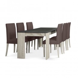 Intro dining table 170x90xH76cm Cement/Sonoma 02-0220