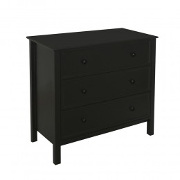 Country Comode 3Drawers 80x40xH77cm Black 09-1099