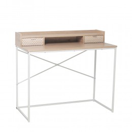 Nak Office Desk 2 Drawers 100x50xH88.5cm Sonoma with Pattern 28-0138