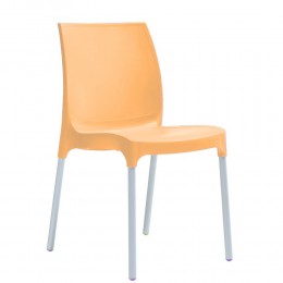 Norman Chair 42x58x84 (45) cm Polypropylene-Aluminum Orange 386-1333