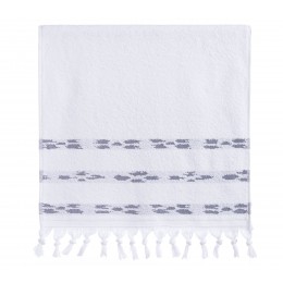 NEF-NEF face towel 50Χ90cm GARNET WHITE/GREY 035586