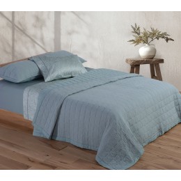 NEF-NEF ELEMENTS BLANKET QUEEN SIZE 230X240cm OLYMPIA SILVER/BLUE 035669