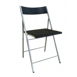 Oslo Folding Chair 43x39x78cm Metal/Plastic Black