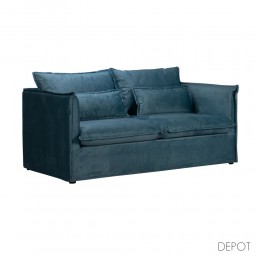 ONE   ONLY SOFA 2SEAT REMOVABLE COVER EASY CLEAN FABRIC BLUE LIGHT E1 EU