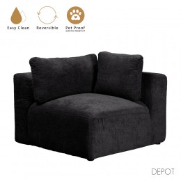 BOX ARMCHAIR WITH ARM REVERSABLE EASY CLEAN FABRIC ANTHRACITE E1 EU