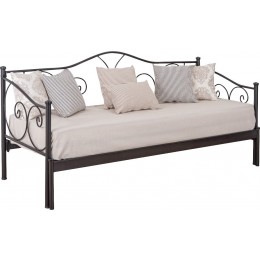 JULIET 3 SEATER METAL SOFA-DOUBLE BED WITH BOARDS ΜΕ ΤΑΒΛΕΣ AND 2 MATTRESSES 159x209xH110cm WITH COLOR OPTIONS