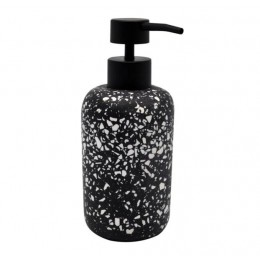SOAP DISH PUMP MOSAIC WHITE-BLACK 6,7x6,7x16,5cm 817405