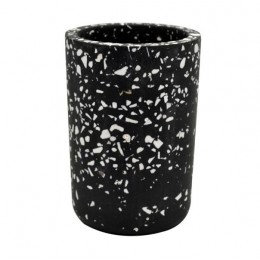 Cup holder for toothbrushes MOSAIC WHITE-BLACK 6,2x7,2x10cm 817412
