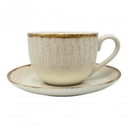  COFFEE CUP WITH PREMIUM DESERT PORCELAIN PLATE 90ml 8256-05